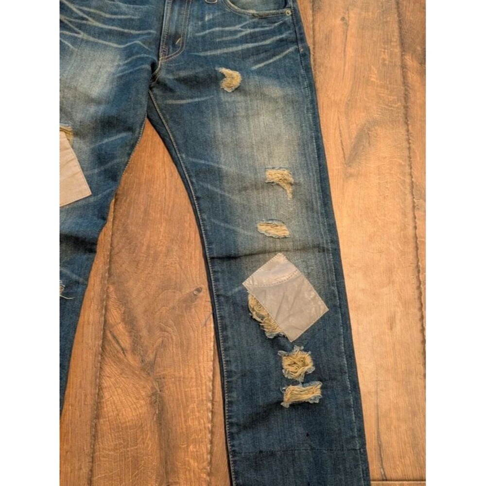 Custom Japanese Selvedge Distressed Levi's 505 Jeans Men's 30x31 Made In Japan - Picture 7 of 16